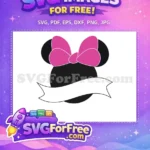 Free Minnie Mouse Pink Bow Free Banner Disney Free SVG - Instant Download