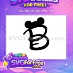 Free Black Letter Free Initial Mickey Mouse Free SVG - Instant Download