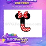 Free Polka Dot Bow Free Number One Minnie Free SVG - Instant Download