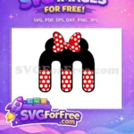 Free Polka Bow Free Minnie Font Mickey Free SVG - Instant Download