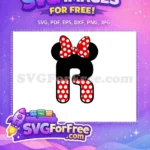 Free Red Polka Bow Free Letter R Minnie Free SVG - Instant Download
