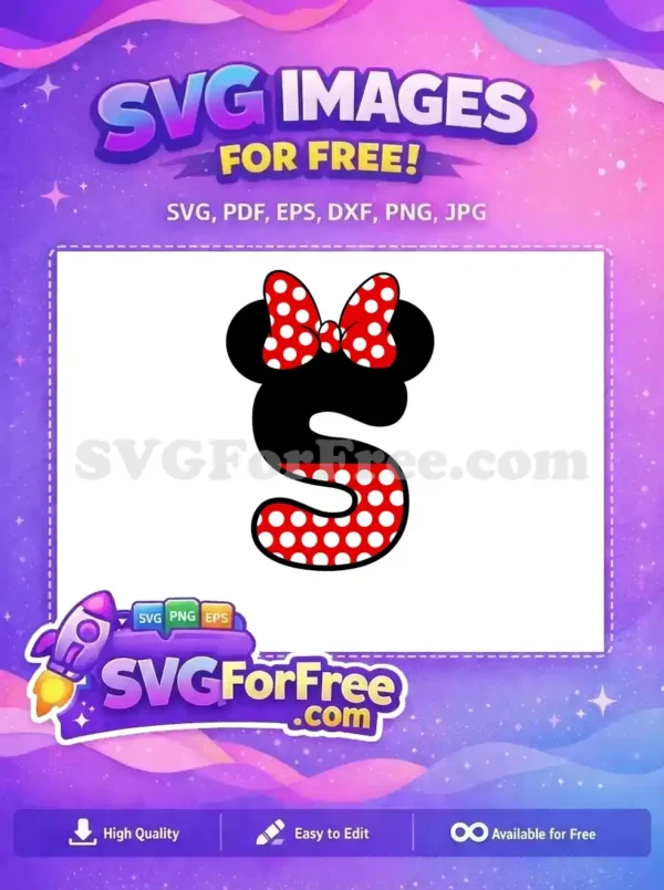 Free Red Polka Dot Free Minnie Font S Free SVG