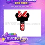 Free Polka Dot Bow Free Minnie Number 1 Movie Free SVG - Instant Download