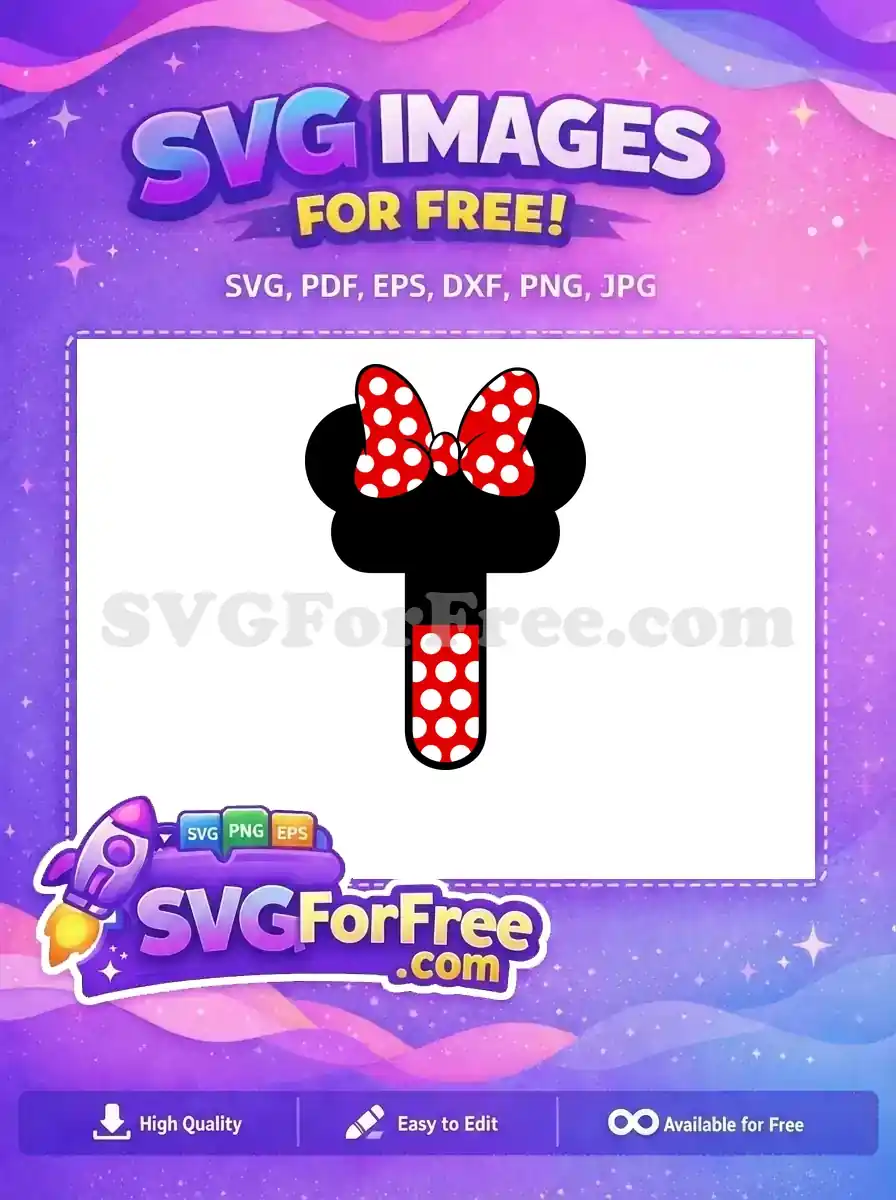 Free Polka Dot Bow Free Minnie Number 1 Movie Free SVG