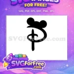 Free Classic Mickey Font Free Black Silhouette Disney Free SVG - Instant Download