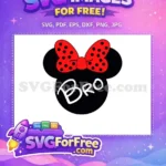 Free Red Bow Polka Dots Free Bro Saying Movie Free SVG - Instant Download
