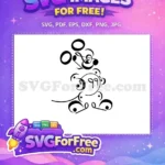 Free Musical Notes Free Mickey Heads Silhouette Design Free SVG - Instant Download