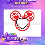 Free Red Hearts Free Black Heart Mickey Free SVG - Instant Download