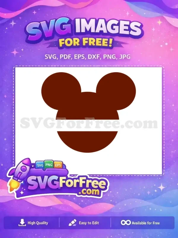 Free Brown Mickey Head Free Equal Sign Design Free SVG