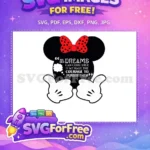 Free Polka Dot Bow Free Minnie Quote Design Free SVG - Instant Download