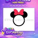 Free Minnie Mouse Bow Free Red Bows Headband Free SVG - Instant Download