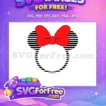 Free Minnie Bow Red Free Classic Design Free SVG - Instant Download