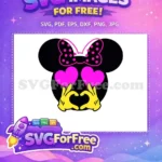 Free Minnie Pink Bow Free Hearts Mickey Free SVG - Instant Download
