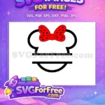 Free Polka Dot Bow Free Minnie Head Cartoon Free SVG - Instant Download