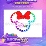 Free Rainbow Mickey Heads Free Dad Design Disney Free SVG - Instant Download