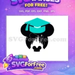 Free Teal Graduation Cap Free Castle Silhouette Mickey Free SVG - Instant Download