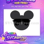 Free Silhouette Sunglasses Free Cool Mickey Mouse Free SVG - Instant Download