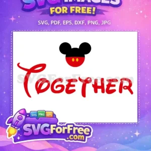 Free Black Ears Free Red Together Mickey Free SVG