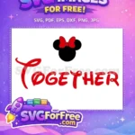 Free Minnie Head Red Bow Together Free Mickey Heads Free SVG - Instant Download
