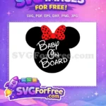 Free Polka Dot Bow Free Minnie Ears Mickey Free SVG - Instant Download