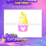 Free Dole Whip Swirl Free Pink Mickey Container Movie Free SVG - Instant Download