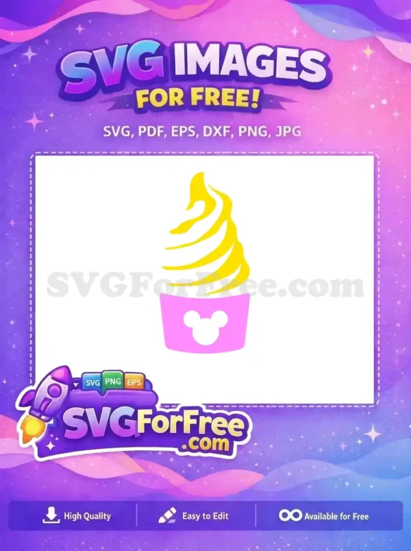 Free Dole Whip Swirl Free Pink Mickey Container Movie Free SVG