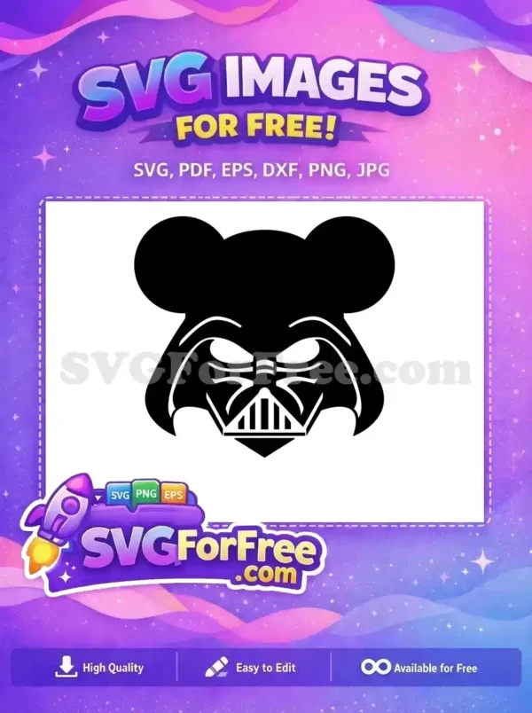 Free Darth Vader Helmet Free Mickey Ears Star Wars Free SVG