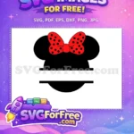 Free Red Polka Dot Bow Free Minnie Mouse Inspired Free SVG - Instant Download