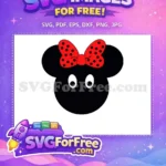 Free Polka Dot Bow Free Minnie Mouse Head Mickey Free SVG - Instant Download