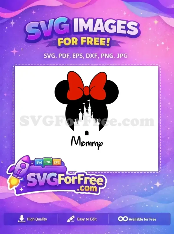 Free Red Bow Free White Castle Mommy Free SVG