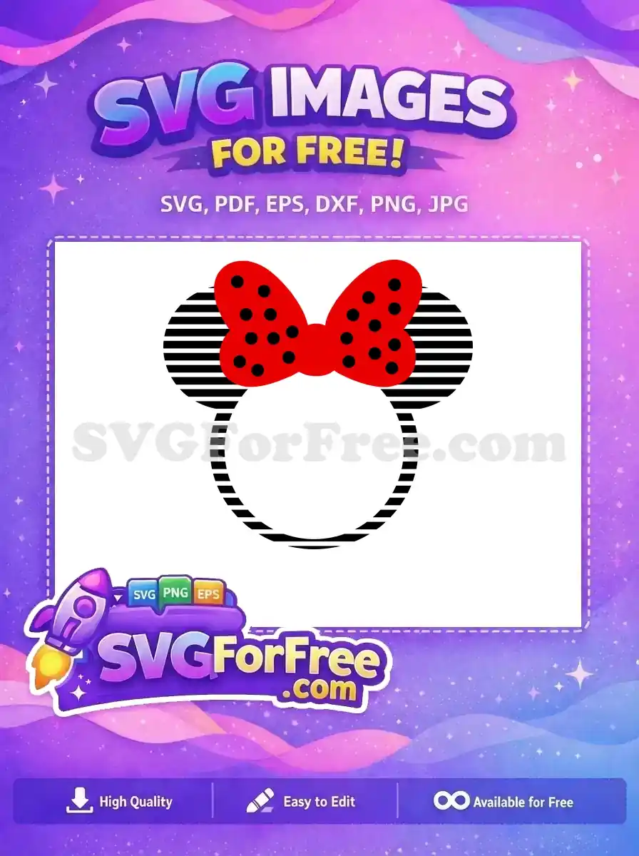 Free Polka Dot Bow Free Minnie Head Movie Free SVG