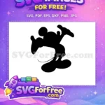 Free Silhouette Pose Free Black and White Mickey Free SVG - Instant Download