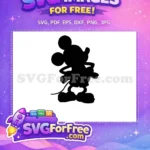 Free Silhouette Confident Pose Free Mickey Mouse Disney Free SVG - Instant Download
