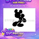 Free Silhouette Black Free Mickey Mouse Disney Free SVG - Instant Download