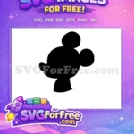 Free Black Silhouette Free Simple Mickey Mouse Free SVG - Instant Download