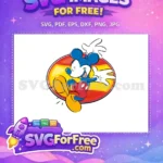 Free Blue Mickey Laughing Free Red Shorts Retro Free SVG - Instant Download