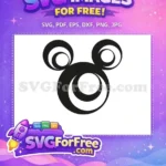 Free Black Circles Free Minimalist Mickey Mouse Free SVG - Instant Download