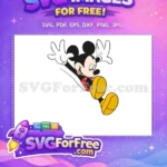 Free Leaping Mickey Free Joyful Expression Disney Free SVG - Instant Download