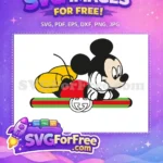 Free Reclining Mickey Mouse Free Gucci Detail Disney Free SVG - Instant Download