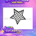 Free Black Polka Dot Free Star Shape Mickey Free SVG - Instant Download