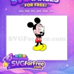 Free Embarrassed Mickey Free Red Shorts Disney Free SVG - Instant Download