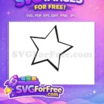 Free Black Outline Star Free Simple Shape Free SVG - Instant Download