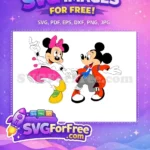 Free Cheerful Minnie Free Dapper Mickey Mouse Inspired Free SVG - Instant Download