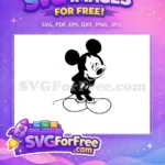 Free Classic Mickey Free Smiling Expression Disney Free SVG - Instant Download