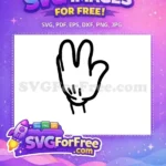 Free Waving Hand Free Mickey Mouse Disney Free SVG - Instant Download