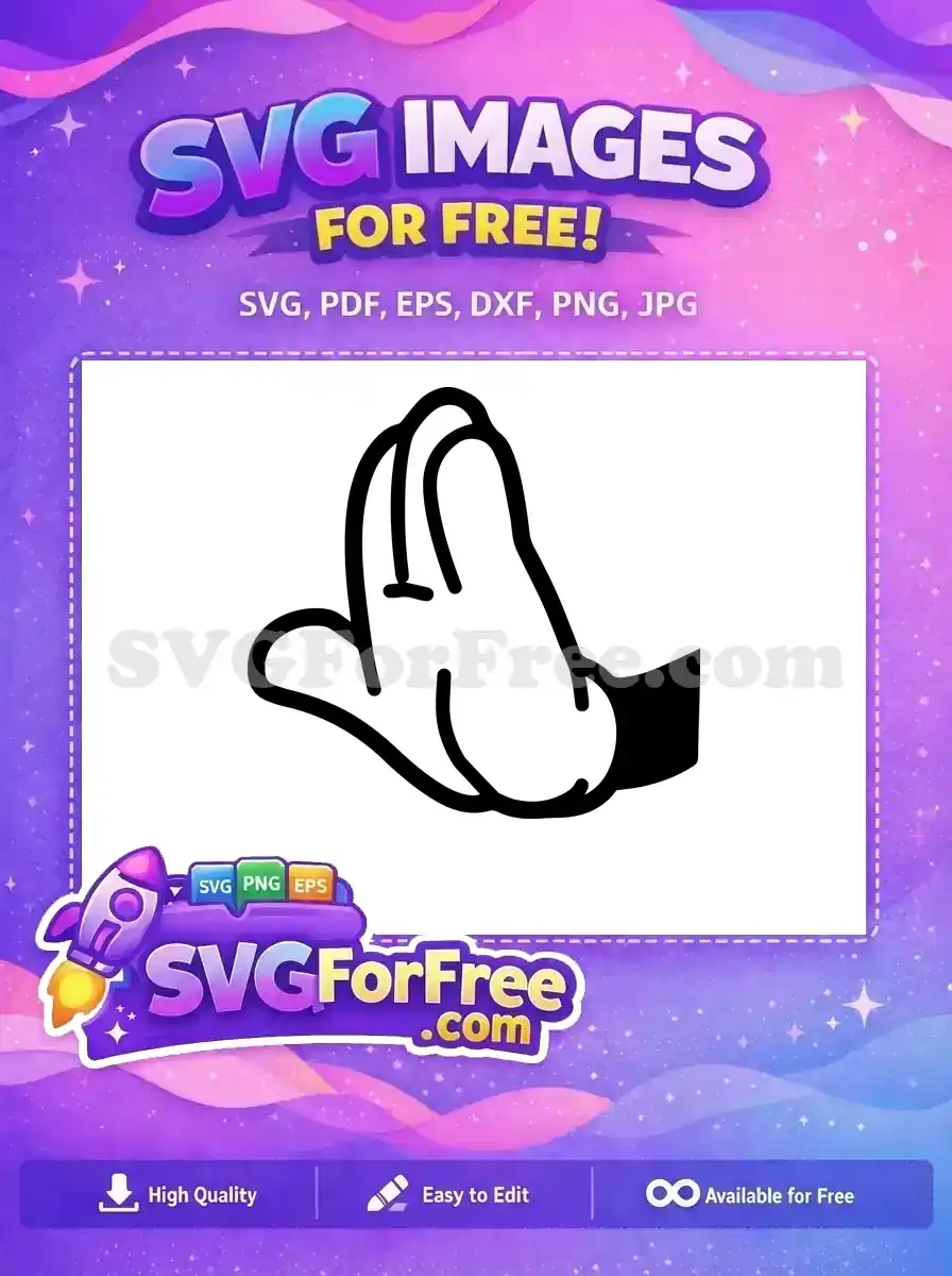 Free Cartoon Hand Free Glove Mickey Mouse Free SVG 1