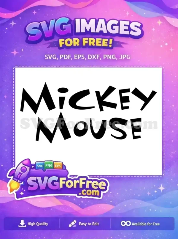 Free Classic Font Free Mickey Mouse Disney Free SVG
