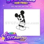 Free Pensive Mickey Free Overthinking Disney Character Free SVG - Instant Download