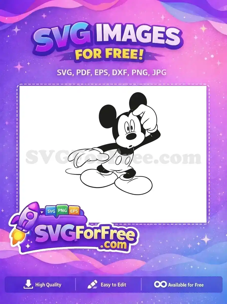 Free Confused Expression Free Hand Gesture Mickey Mouse Free SVG
