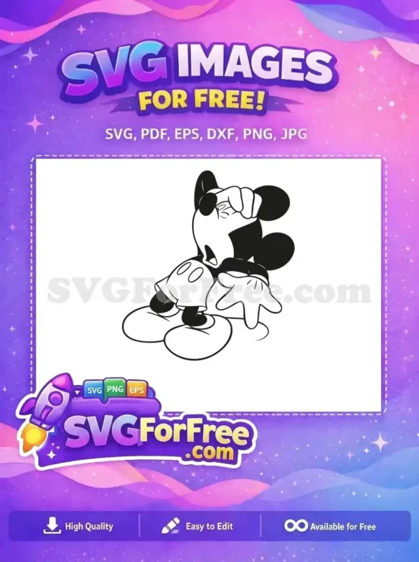 Free Crying Face Free Hand Gesture Mickey Mouse Free SVG